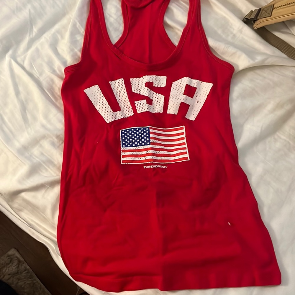 Red USA Tank